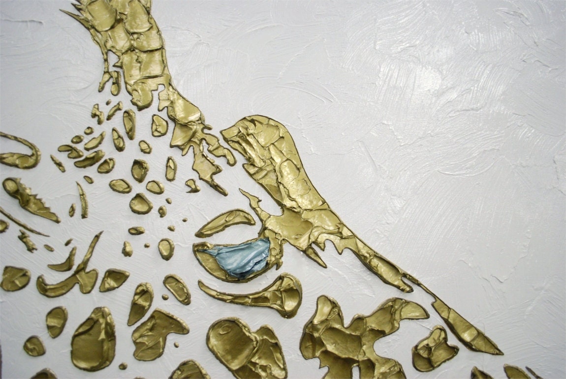 Original abstract giraffe painting contemporary fine art by Susanna Large 36x24 MADE2ORDER