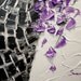 ORIGINAL Contemporary Purple Flowers Bouquet in Vase Thick Impasto Textured Oil Painting by Susanna