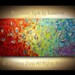 ORIGINAL Large Abstract Contemporary Silver Flowers Landscape Heavy Texured Modern Multicolored Painting by Susanna Ready to Hang 48x24