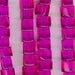 5mm Hot Pink Glass Cube Beads