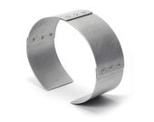 Sterling Silver Riveted Wrist Cuff Bracelet - Convergence