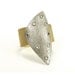 Sterling Silver and Brass Riveted Wide Band Ring Shield Series - Invigorate