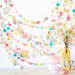 Lovely Summer Picnic 25' Wedding Paper GARLAND, Wedding Decoration, Home Decor, Birthday, Nursery, Bridal Shower, Baby Shower