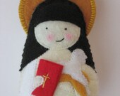 Custom RESERVE for Donna Stano........ Saint Amelia Felt  Saint Softie