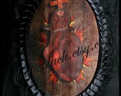 Sacred Heart Cameo Corset by Louise Black