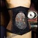 Back in Time Steampunk Gears Cameo Corset by Louise Black Ready to Ship size Medium 25 Inch