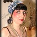 Baby Blues Fanciful Summer Hair Corsage Headband by Louise Black