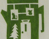 Green House Flour Sack Tea Towel