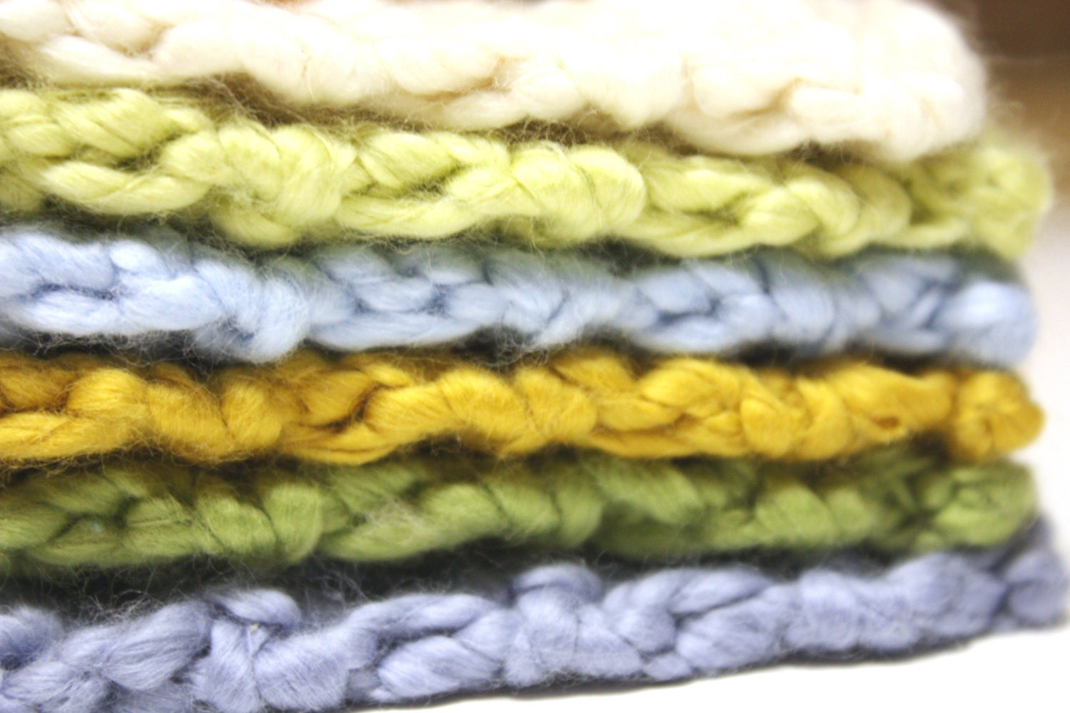 Natural Organic Makeup Remover Face Cloths Set of 6 Assorted Colors