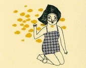 snorkeler gocco screen print