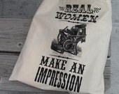 real women make an impression silkscreen tote