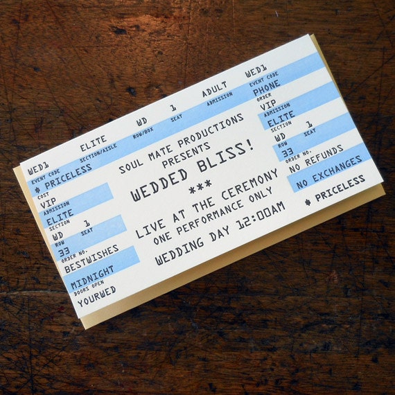 wedding rock ticket