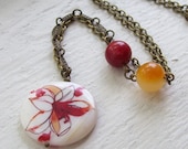 Flor Antique Brass Necklace