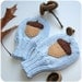 Ode To Chicken Little .... Mittens, Blue Size 0 to 3 months