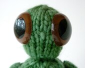 Hand Knitted String Bean Frog