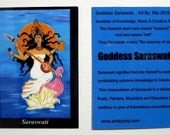Goddess Art Trading Cards... Goddess Saraswati