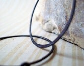 Black Hoops, Sterling Silver Black Delicate Hoop Earrings
