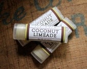 Coconut Limeade Lip Balm - One Tube Beeswax Shea Cocoa Butter Jojoba LIMITED EDITION