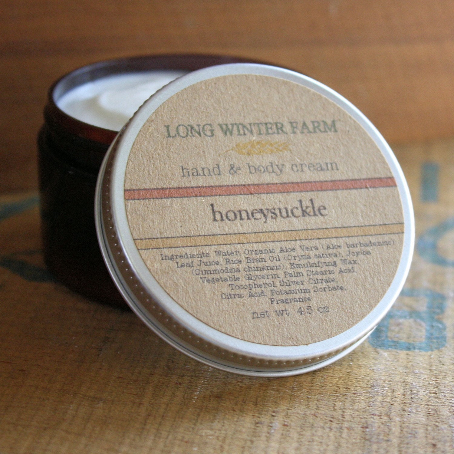 Honeysuckle Skin Cream with Organic Aloe Juice hand body Lotion