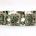 Clover - Bracelet (Green Swarovski Crystals in Silver Plated Beads and Clasp)