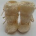 Champagne Ivory Faux Fur Baby Boots Faux Sheepskin Mukluks. Perfect for Winter Weddings, Christening, Baptism