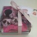 Light Pink and Chocolate Chick Baby Girl Booties Easter Baby Soft Shoes for Girls Baby Gift