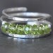 SIMPLY PERIDOT lime green sterling silver wire wrap ring custom sized and adjustable