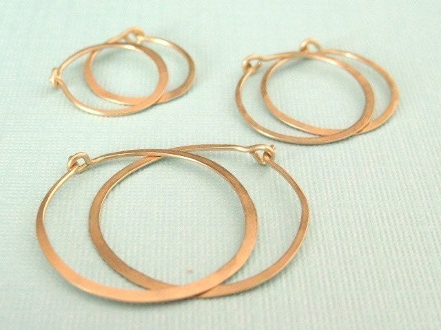 SMALL 14K gold filled hoop earrings