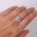 SNOWY NEST white freshwater pearl sterling silver wire wrap ring