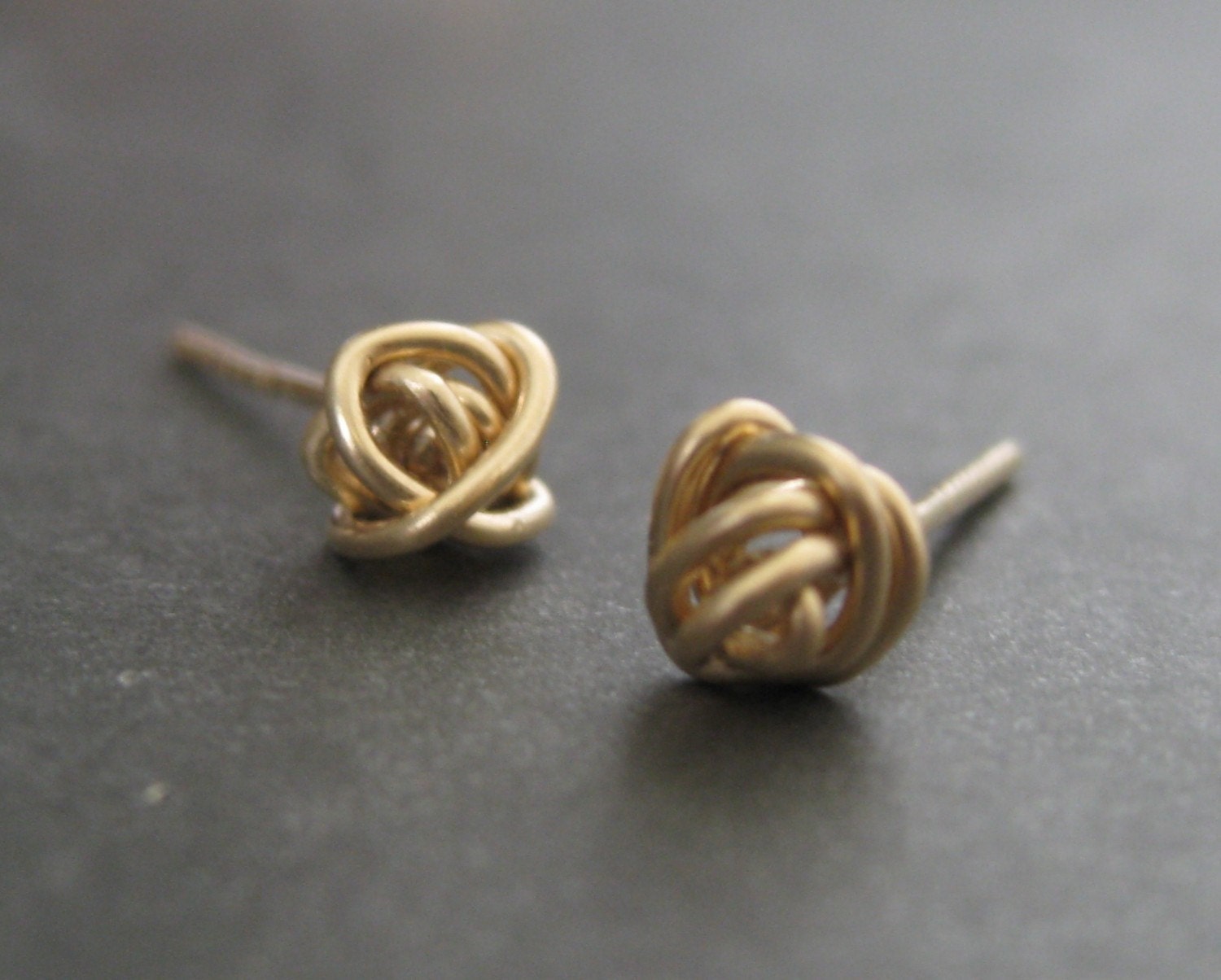 Tiny Teeny Tornado Posts 14K gold filled wire stud earrings