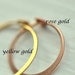 MINI (5/8 inch -16mm) solid 14K Rose Gold hoop earrings - yellow and white gold also available