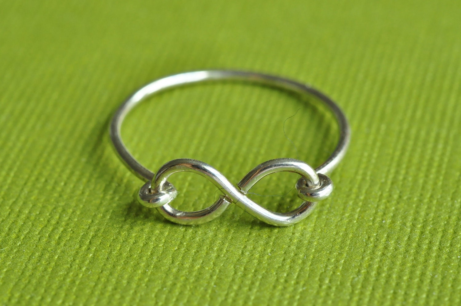 Infinity Ring - sterling silver or gold filled