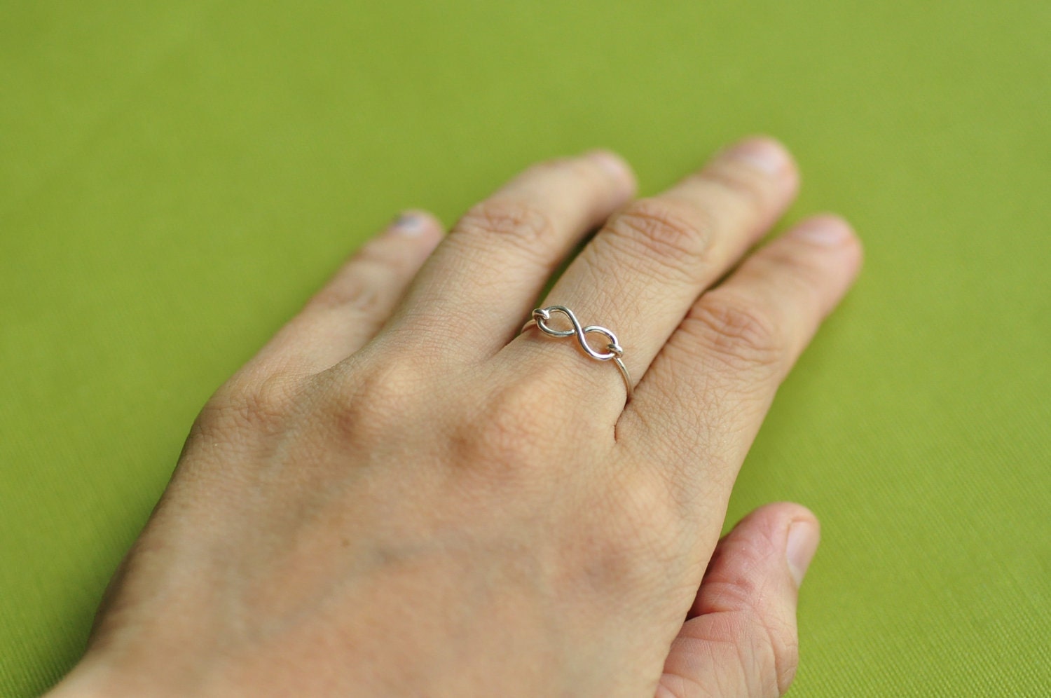 Infinity Ring - sterling silver or gold filled
