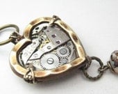 Steamy Heart  Steampunk, Steampunk necklace, steampunk heart,   steampunk jewelry, victorian, - JewelsByNature