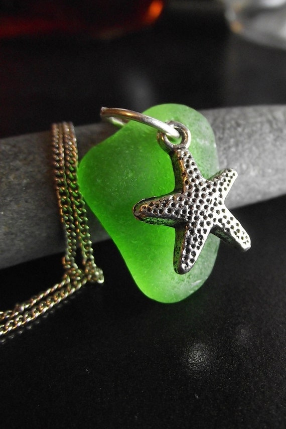 Patrick - Genuine Sea Glass Jewelry - Starfish Necklace