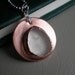 SALE - Summer Moon - Genuine Sea Glass Jewelry - Bezel Set Pendant