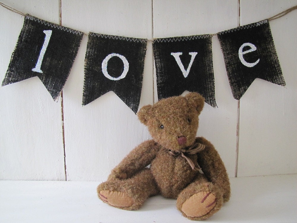 love. Wedding Photo Prop, Children, Burlap Banner in Your choice of colors