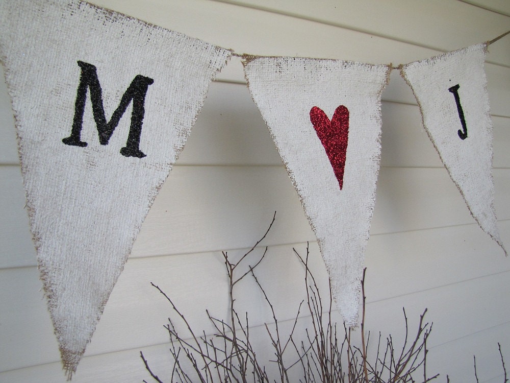 Personalized... Glittered Sweetheart Banner