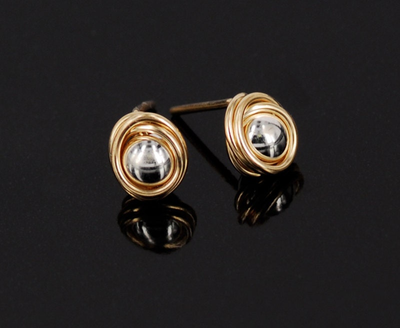 Sterling Silver and 14kt Gold-filled Earrings Studs Posts - Ear Candy Luxe