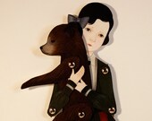 Delicate Heart - articulated paper doll set/print with 11 silver brads
