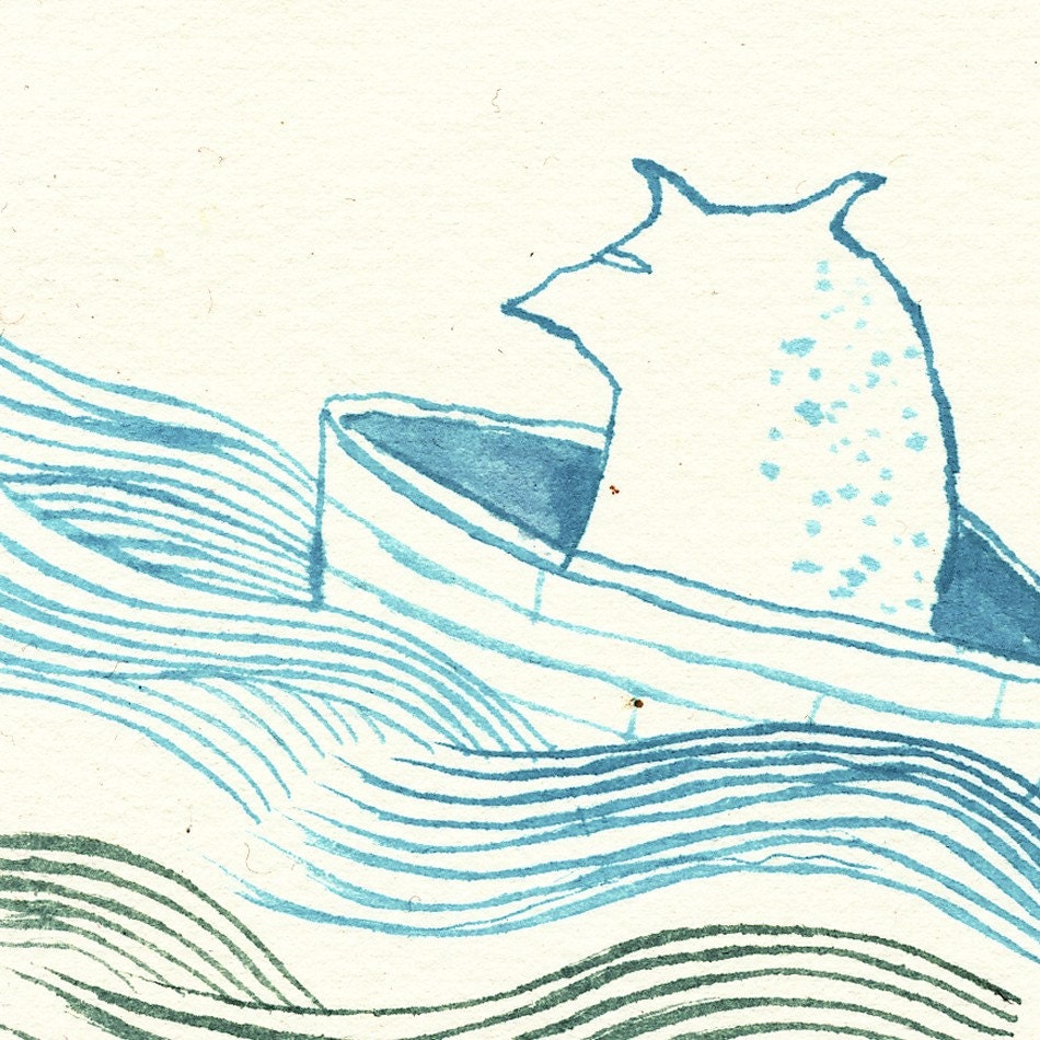 A Drift Original Illustration in gouache unframed