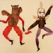 Eight Paper Doll Pack DIY Articulated Paper Doll / Hinged Beasts Series