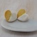 Silky White Heart Cookie - Studs / Post Earrings