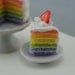 Rainbow Cake - 1/12 Dollhouse Miniature Dessert