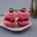 Raspberry Macaron Earrings