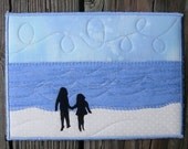 Custom Personalized Silhouette Handmade Quilted Postcard, Use Your Photo