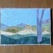 Mountains and a Tree Quilted Fabric Magnet