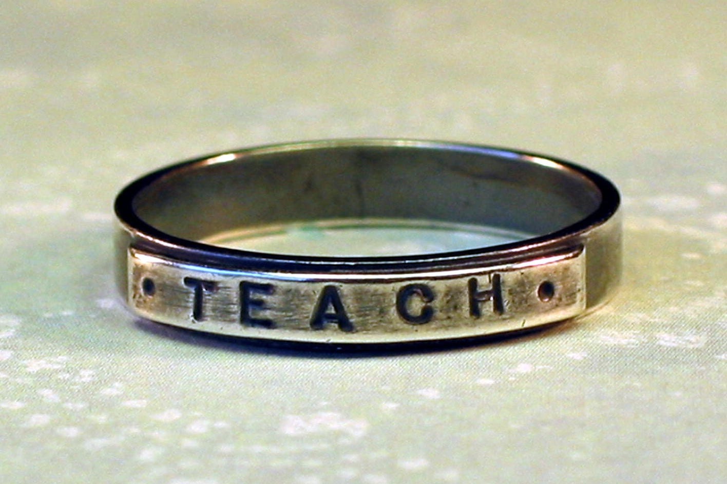 sz 7 Silver TEACH Ring