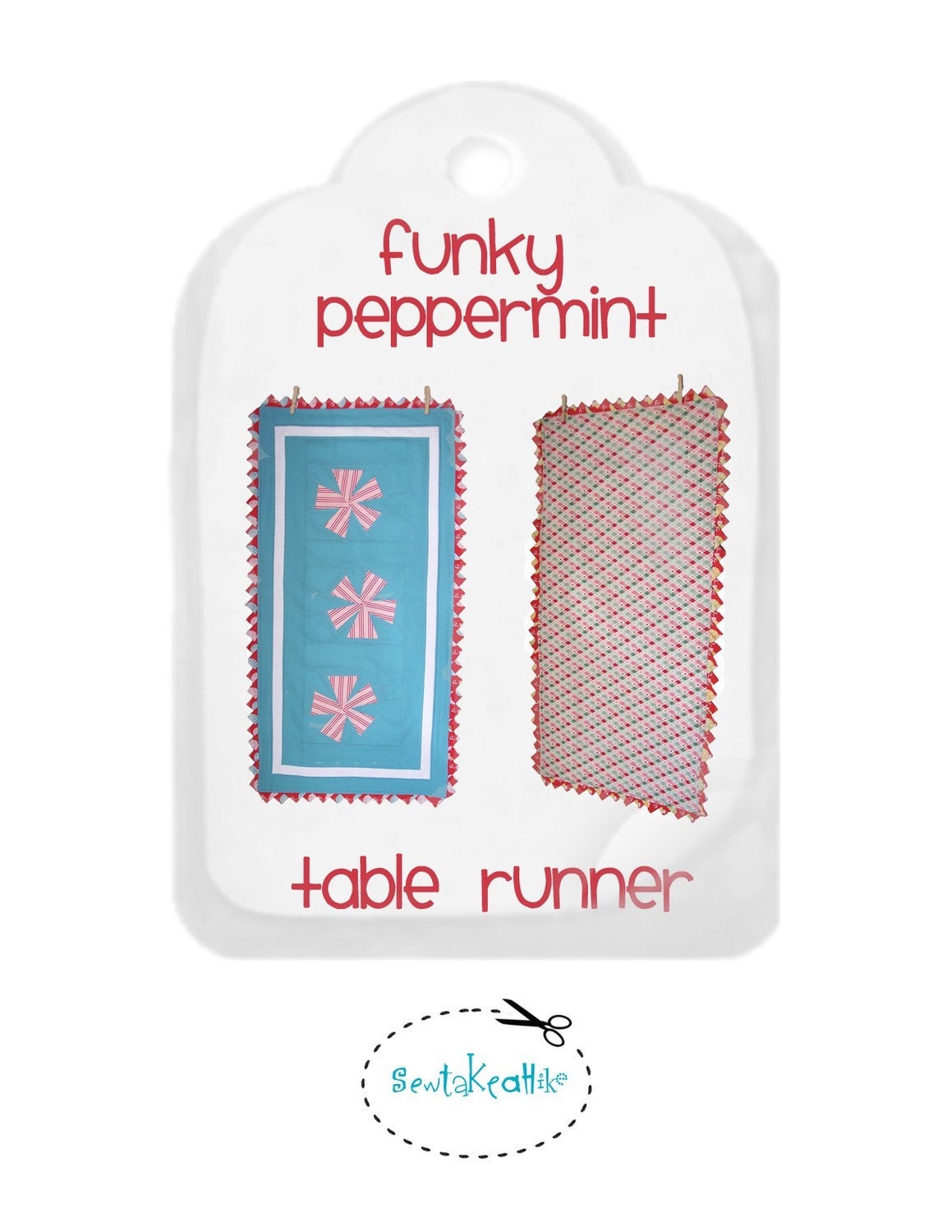 Funky Peppermint table runner pattern