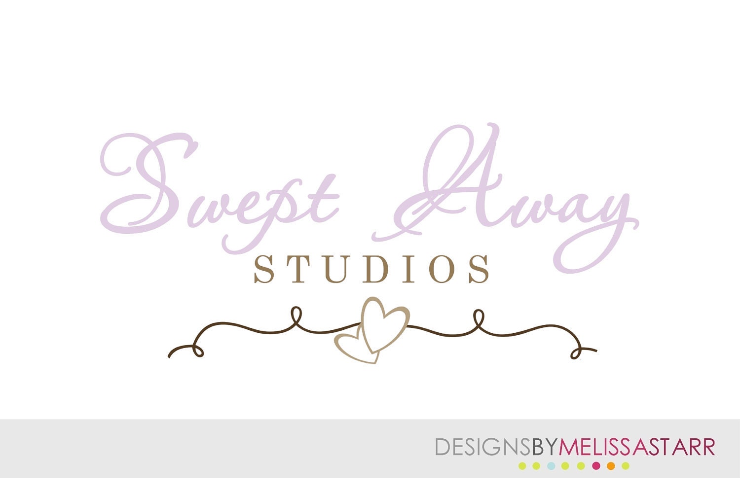 Custom Business Branding Premade Photography Studio Logo Watermark Swirl Design